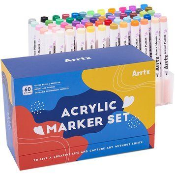 Акрилові маркери Arrtx AACM-0560A, 60 кольорів LC303922 фото