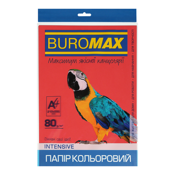 Бумага цветная INTENSIVE, красная, 20 л., А4, 80 г/м&sup2; BM.2721320-05 фото