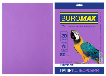 Бумага цветная INTENSIVE, фиолет., 20 л., А4, 80 г/м&sup2; BM.2721320-07 фото