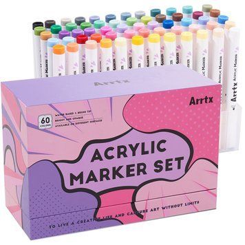 Акрилові маркери Arrtx AACM-0560B, 60 кольорів LC303939 фото