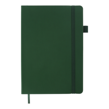 Блокнот діловий BRIEF А5, 96л, лінія, обкладинка штучна шкіра, зелений BM.295204-04 фото