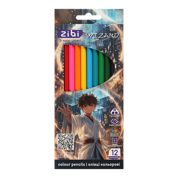 Олівці кольорові ANIME, тригранний корпус, 12 кольорів ZB.2456 фото