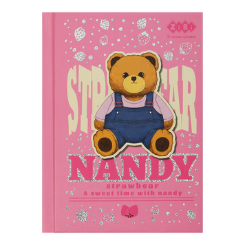 Блокнот BEAR TOY, А6, 64 арк., клітинка, тв. обл., мат. ламін.+лак, ,рожевий, KIDS Line ZB.12721-10 фото