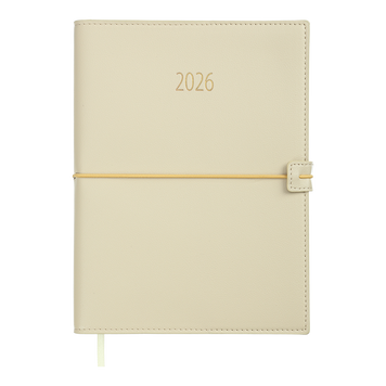Щоденник датов. 2026 PANDORA, A5, бежевий, штуч.шкіра BM.21141-28 фото