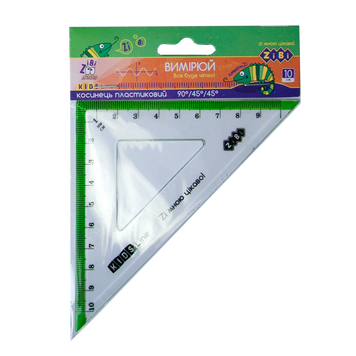 Косинець 100мм, з салатовою смужкою, блістер, KIDS Line ZB.5620-15 фото