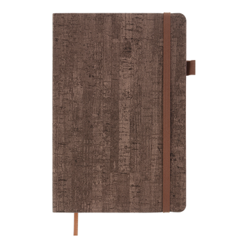 Блокнот діловий WOOD А5, 96л, клітинка, обкладинка штучна шкіра, бежевий BM.295114-28 фото