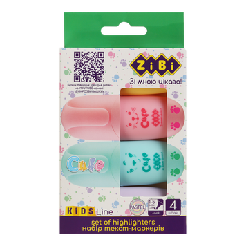 Набір з 4-x текст-маркерів CUTE, PASTEL, KIDS Line ZB.2701 фото