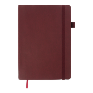 Блокнот діловий BRIEF, L2U, А5, 96 арк., лінія, темно-червоний, шт.шкіра BM.295204-13 фото