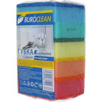 Губки кухонные 5шт, 100х70мм BuroClean EuroStandart 10200211 фото