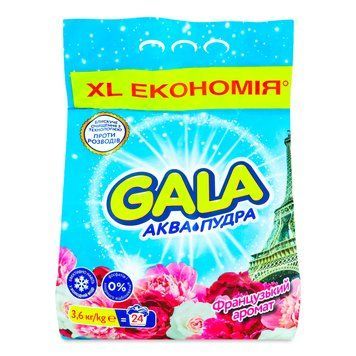 Порошок стиральный авт. GALA 3,6кг Аква-Пудра Французкий аромат s.19363 фото
