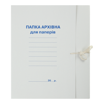 Папка архівна на завя`зках А4, картон 0,35 мм , клеєний клапан BM.3361 фото