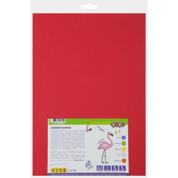 Фоамиран цветной самоклеящийся, А3, 5 листов - 5 цветов, 2мм, KIDS Line ZB.1845 фото