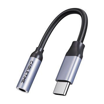 Аудіо адаптер Cabletime USB Type-C (M) - 3.5 мм (F) (CPA6G) CA915361 фото