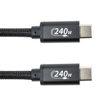 Кабель San Guan USB Type-C - USB Type-C PD 240W, 3м, черный CA914128 фото