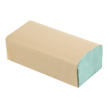 Рушники паперові макулатурні V-подібні,160шт. 23х24, зелені BUROCLEAN 10100112 фото