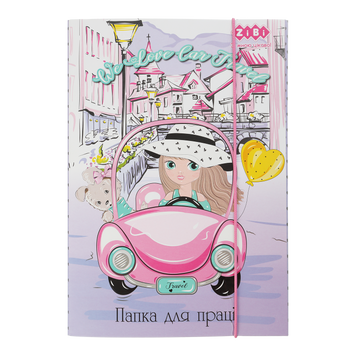 Папка для труда TRAVEL GIRL, картонная, на резинке А4+ (300х212х28мм), KIDS Line ZB.14932 фото