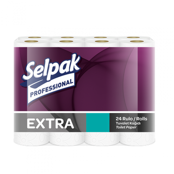 Бумага туалетная целюлознаяная Extra, по 24 рул., 2-х сл., 22,3м, белый SELPAK PRO sp.83621 фото