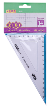 Косинець 140мм, 90&deg;/60&deg; з блакитною смужкою, блістер, KIDS Line ZB.5622-14 фото