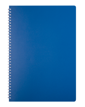 Зошит для нотаток CLASSIC, А4, 80 арк., клітинка, пластикова обкладинка, синій BM.2446-002 фото
