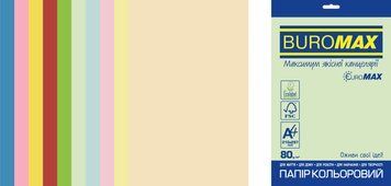 Набір кольорового паперу PASTEL+INTENSIVE, EUROMAX, 10 кол., 50 арк., А4, 80 г/м&sup2; BM.2721650E-99 фото