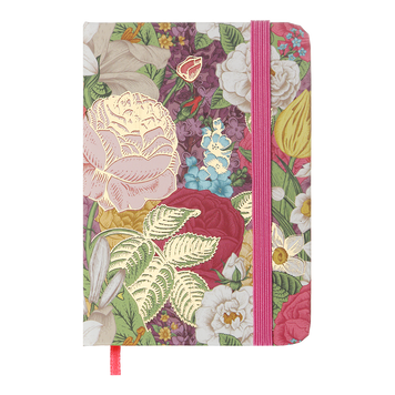 Книжка записна ROSE, на гумці, А7, 80 арк., клітинка., офсет крем., тв.лам.обл., рожева BM.257103-10 фото