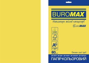 Бумага цветная INTENSIVE, EUROMAX, желтая, 20 л., А4, 80 г/м&sup2; BM.2721320E-08 фото