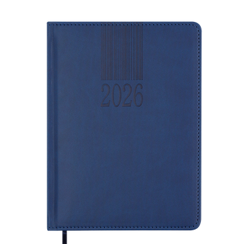 Щоденник датов. 2026 CODE, A5, синій, штуч. шкіра/поролон BM.2142-02 фото