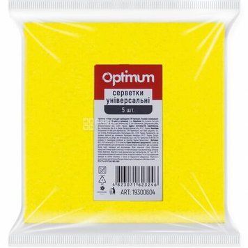 Салфетки для уборки вискозные, 30х35см, 5 шт/уп OPTIMUM (45шт/ящ) PRO SERVICE pr.19300604 фото