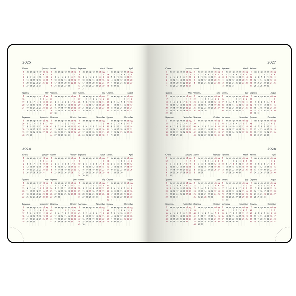Щоденник датов. 2026 NATURE, A5, пісочний, штуч.шкіра BM.21143-22 фото